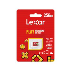Lexar PLAY 256GB microSDXC UHS-I memory card retail packaging