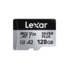 Lexar Professional Silver Plus 128GB microSDXC UHS-I memory card with V30 and A2 ratings