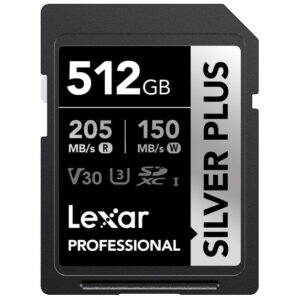 Lexar Professional SILVER PLUS 512GB SDXC UHS-I full-size memory card