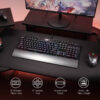 Redragon K550 RGB full-size wired mechanical keyboard with wrist rest, product overview
