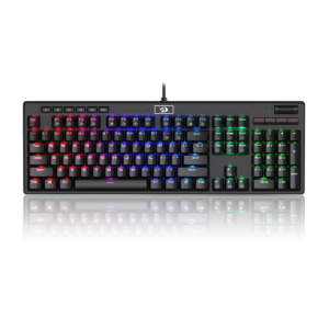 Redragon K579 Manyu RGB keyboard showing full-size layout, macro keys and number pad