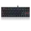 Redragon K607-RGB low-profile 87-key wired gaming keyboard with RGB backlighting, front view