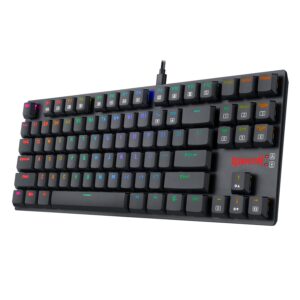 Redragon K607-RGB low-profile TKL keyboard angled product view