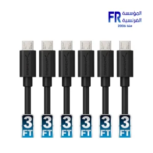 sabrent 6Pack 22AWG Premium 3ft Micro USB Cables High Speed USB 2.0 A Male to Micro B Sync and Charge Cables