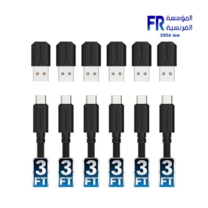 sabrent 6Pack 22AWG Premium 3ft USB C to USB A 2.0 Sync and Charge Cables