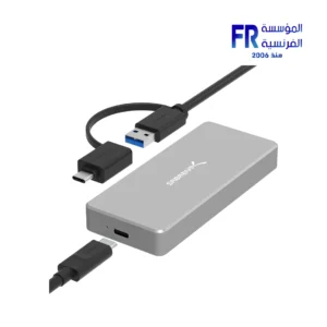 sabrent EC NVME USB 3.1 M.2 NVMe SSD in Gray Aluminum Enclosure