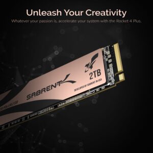 Sabrent Rocket 4 Plus 2TB PCIe Gen4 NVMe SSD close-up