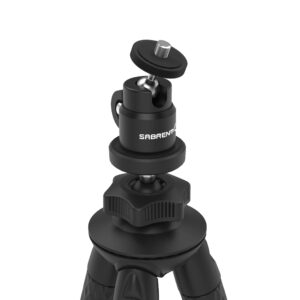 Sabrent flexible tripod accessory showing phone mount attachment