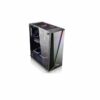 TechnoZone C4 RGB mid-tower case with five red RGB fans; product listing states a 500W PSU
