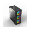 TechnoZone C600 mid-tower case; confirm the exact fan configuration and whether a PSU is included