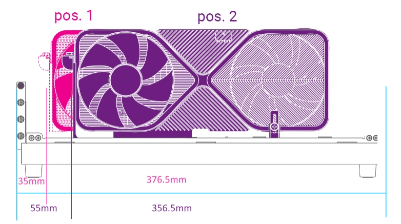 Lian Li A3 1X 200mm PCIe 4.0 riser cable Vertical Bracket Gpu Holder Kit