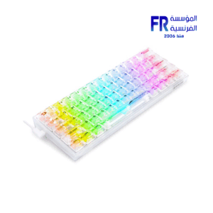 Redragon Fizz K617 Custom Crystal Swtich RGB Transparent White Wired Mechanical Gaming Keyboard