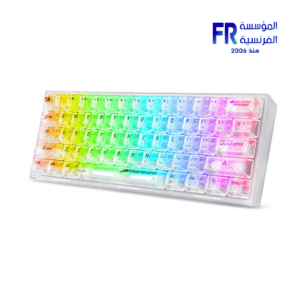 Redragon Fizz K617 Custom Crystal Swtich RGB Transparent White Wired Mechanical Gaming Keyboard