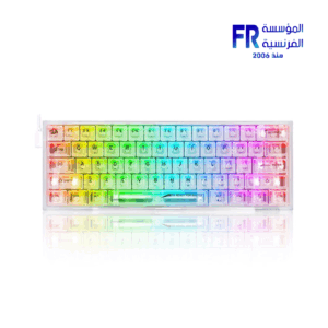 Redragon Fizz K617 Custom Crystal Swtich RGB Transparent White Wired Mechanical Gaming Keyboard