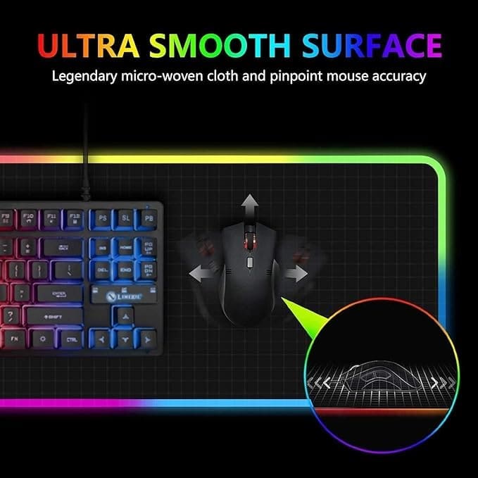 Gms WT-5 Large RGB Gaming Mouse Pad