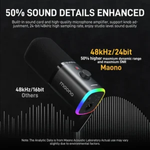 Maono PD100X USB/XLR Dynamic RGB Microphone