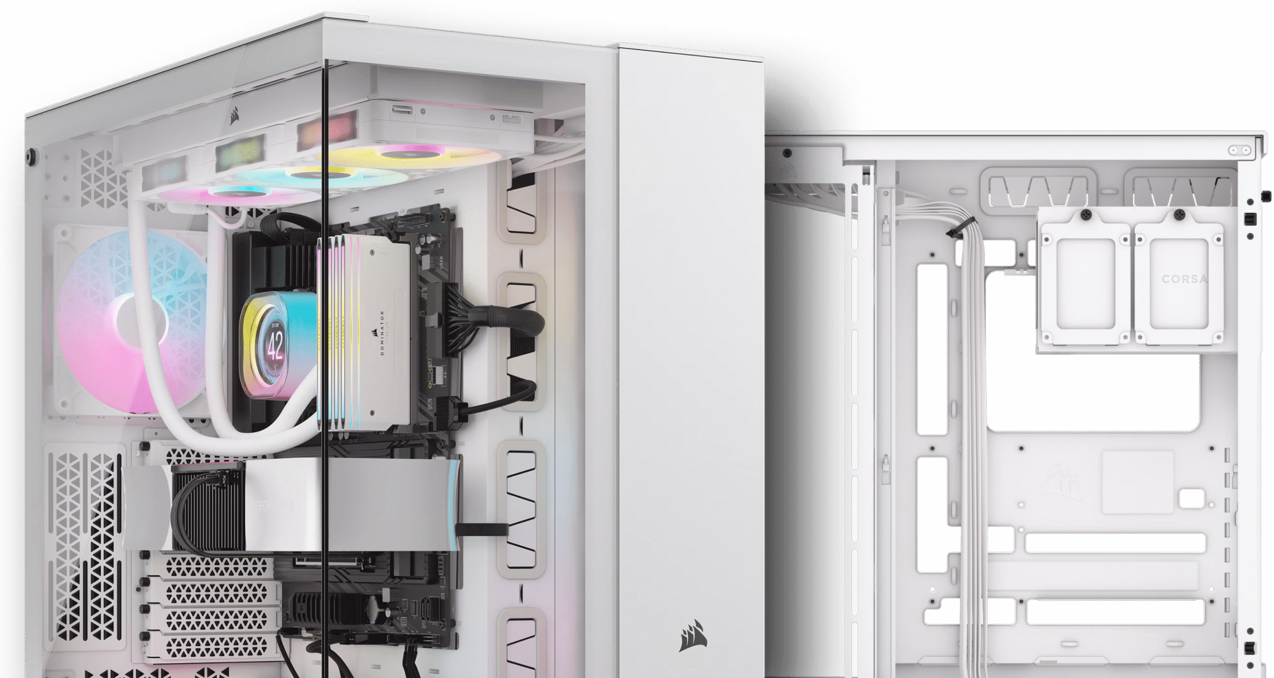Corsair Icue Link 6500X RGB ATX Dual Chamber White Mid Tower Case