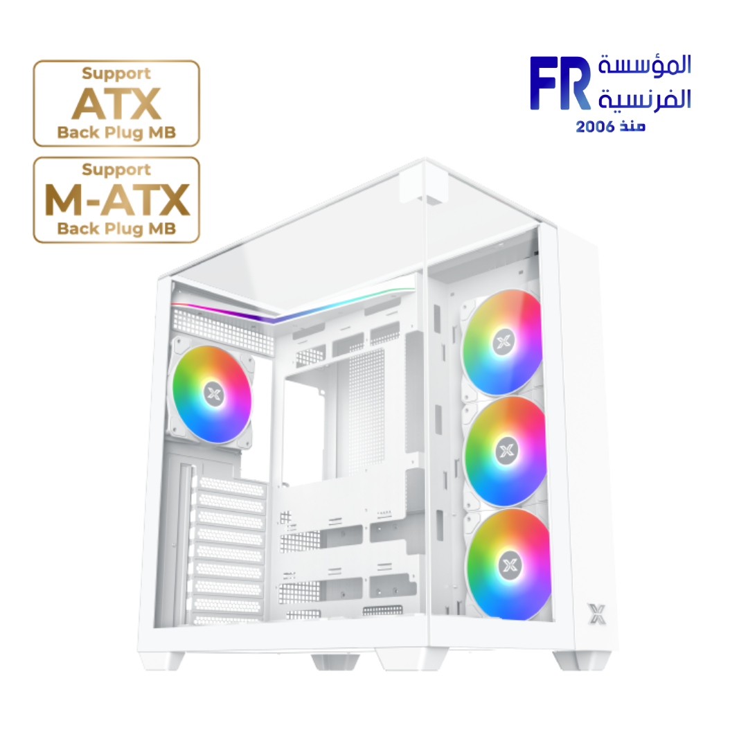 Xigmatek Aqua V Arctic Type C Argb Black Mid Tower Case