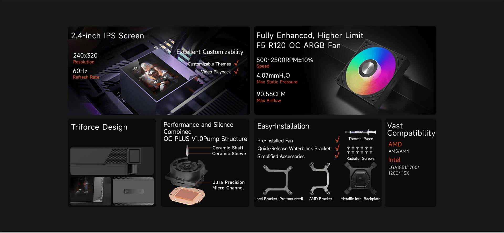 Pc Cooler DA360 Pro Argb White Aio Liquid Cpu Cooler