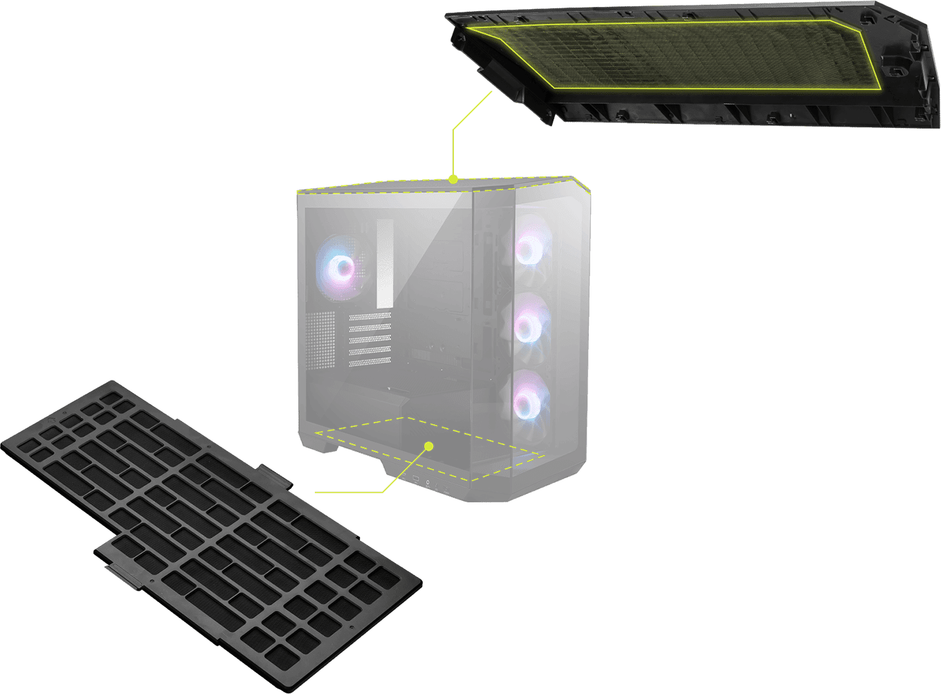 Msi Mag Pano M100R PZ Mid Tower Gaming Case