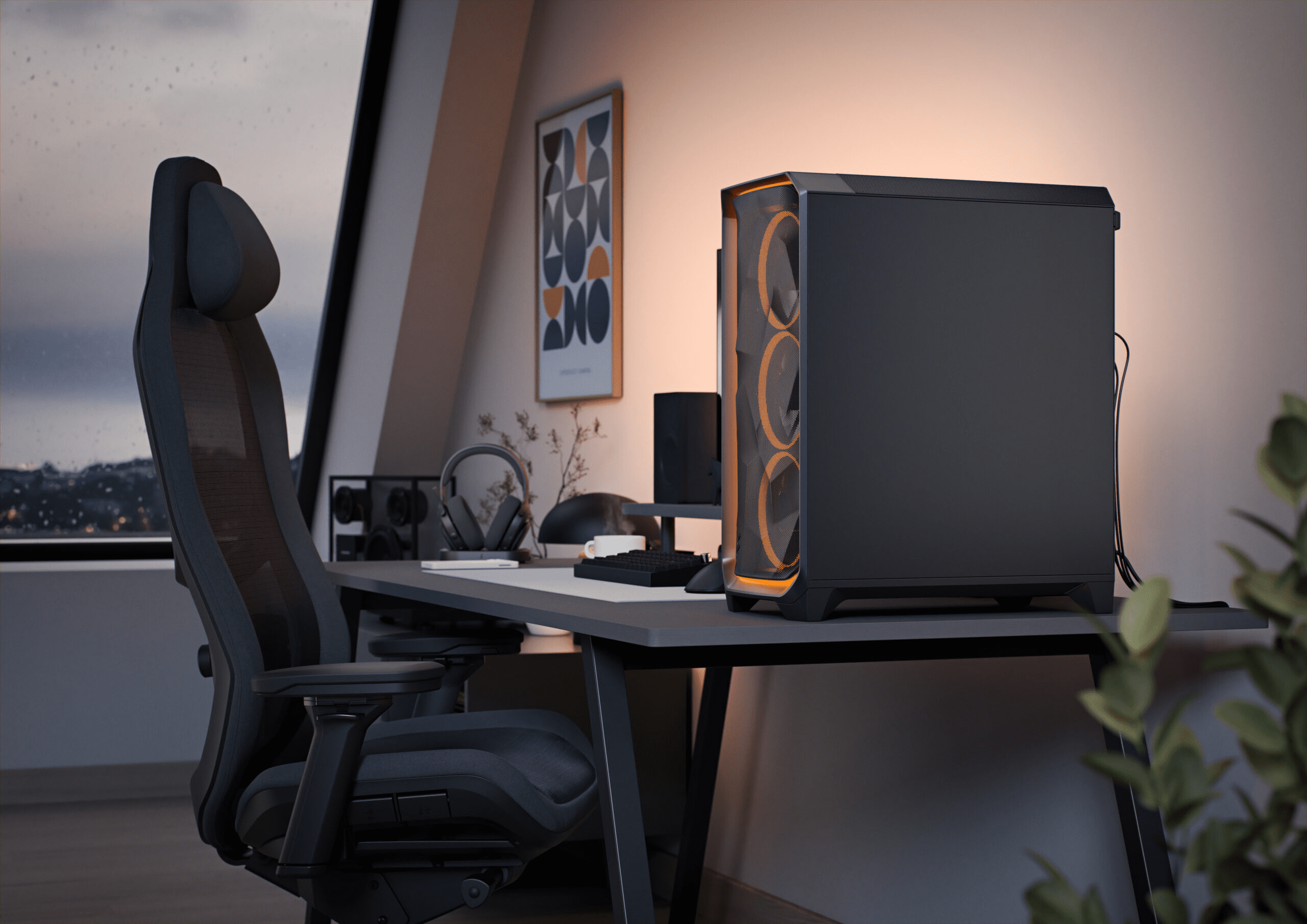 Fractal Design Meshify 3 Ambience Pro RGB TG Light Tint Mid Tower Case