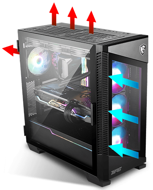 Msi MPG Velox 100R Mid Tower Gaming Case