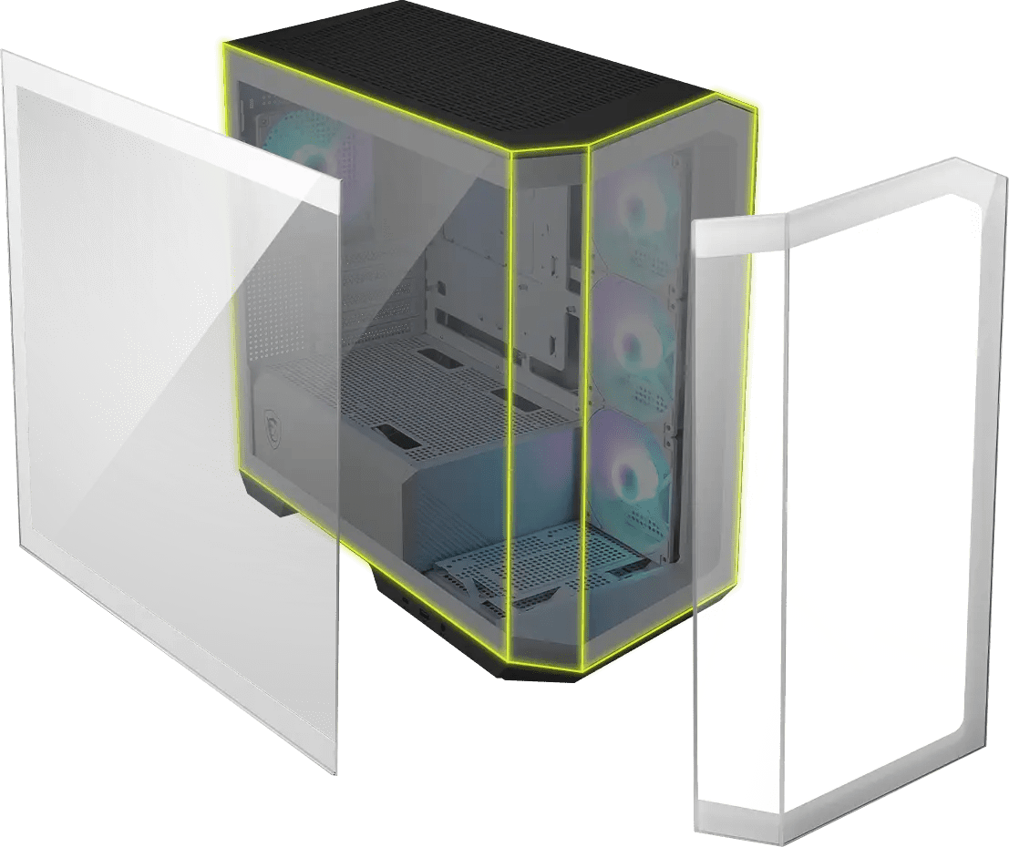 MSI MAG Pano M100R PZ White Mid Tower Gaming Case