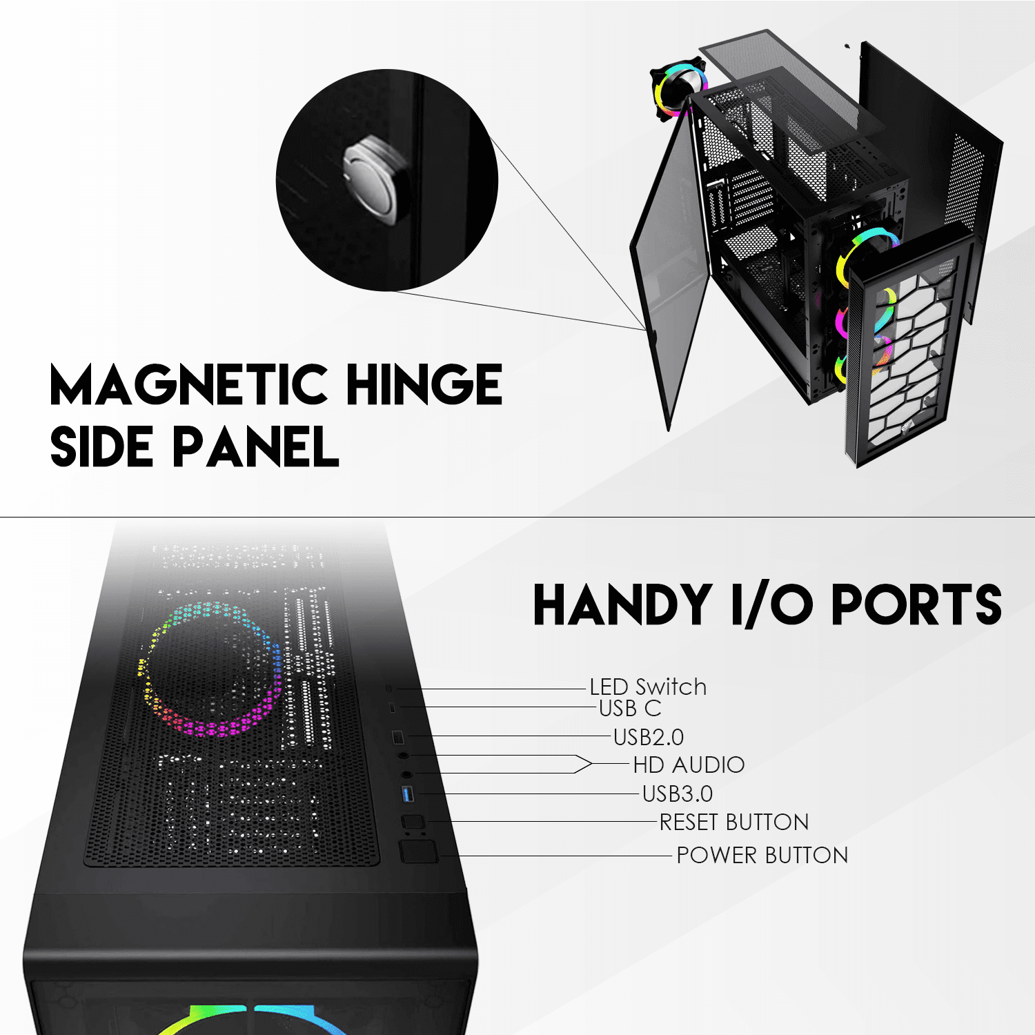 Fantech Hexa XL CG82 RGB Mid Tower Case