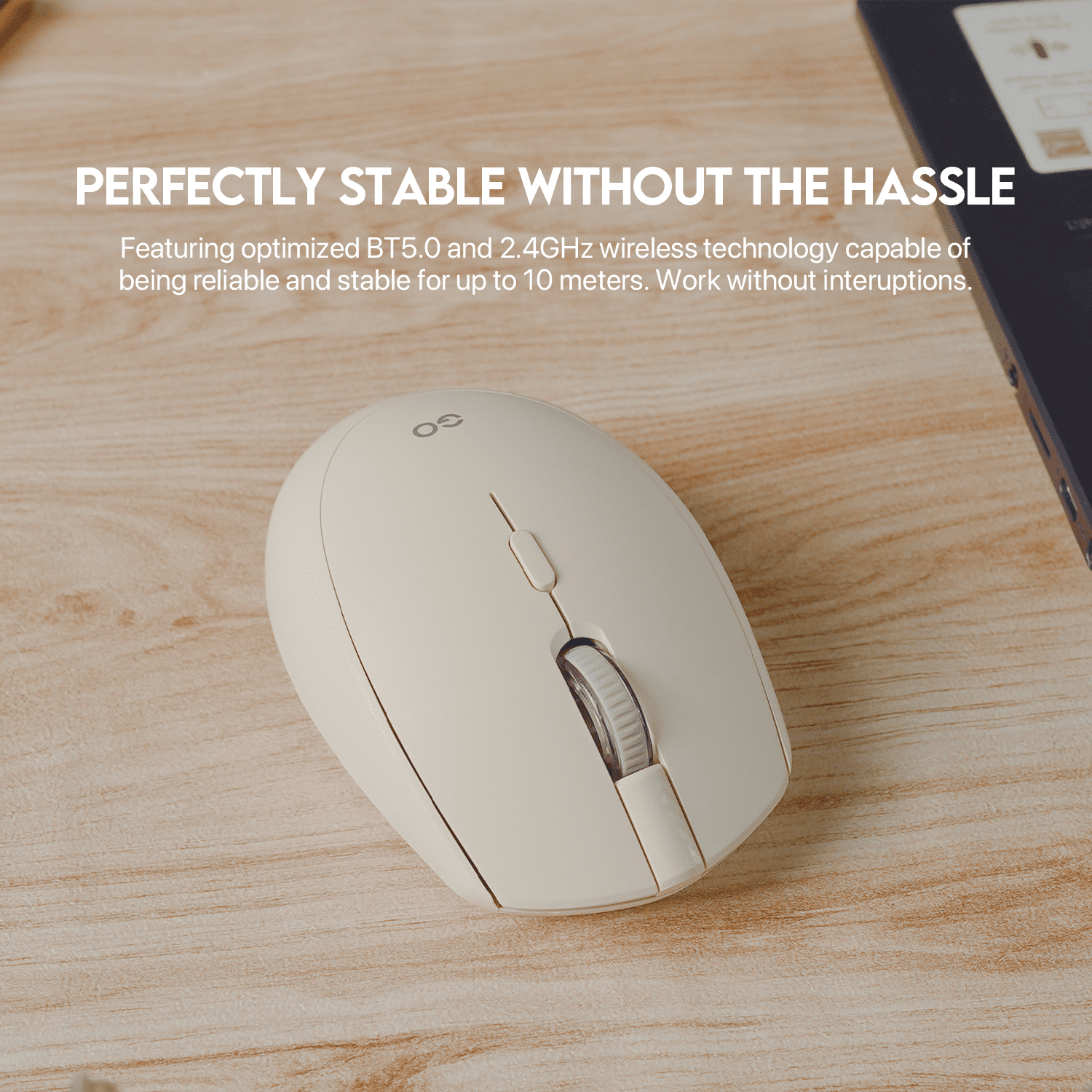 Fantech W193 Go Dual Mode Beige Wireless Mouse