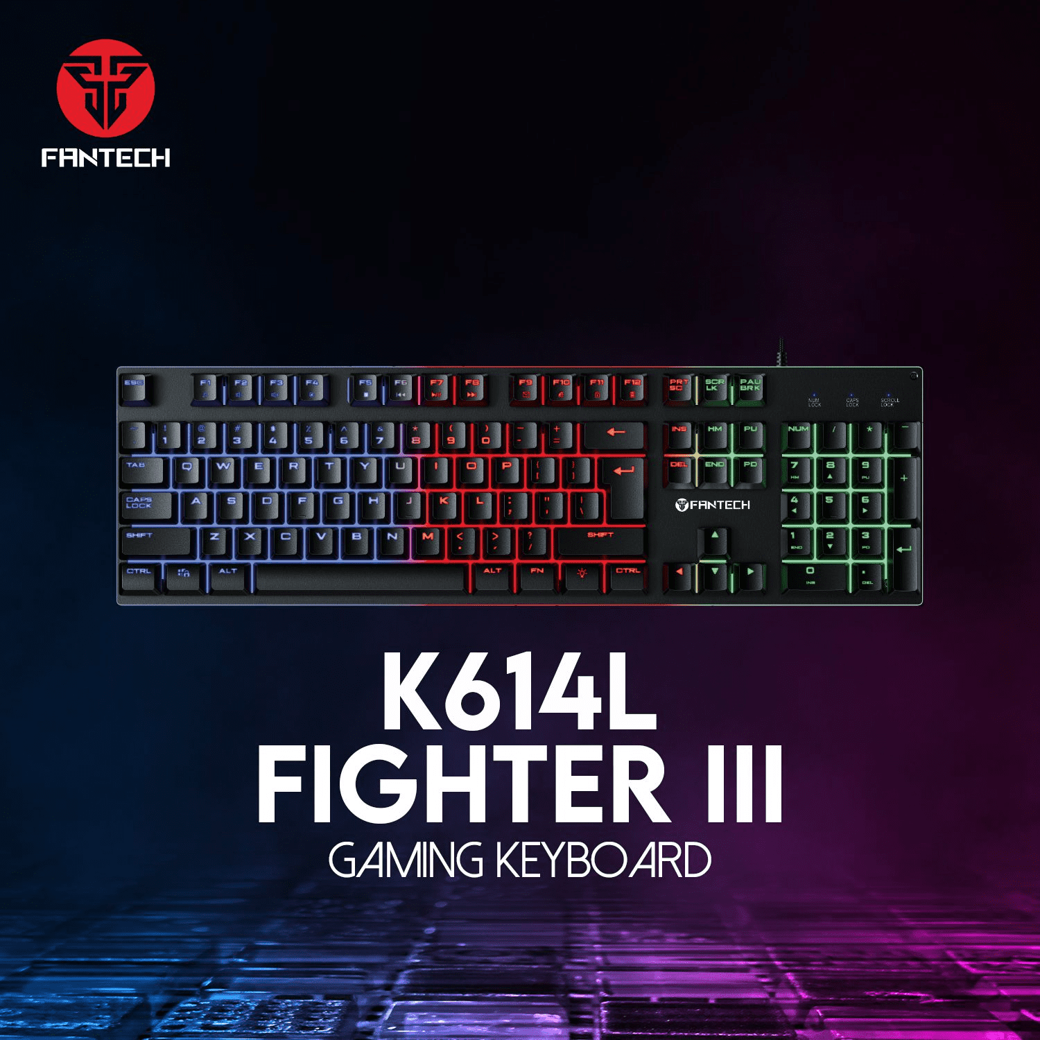 Fantech K614L Fighter III RGB Wired Gaming Keyboard