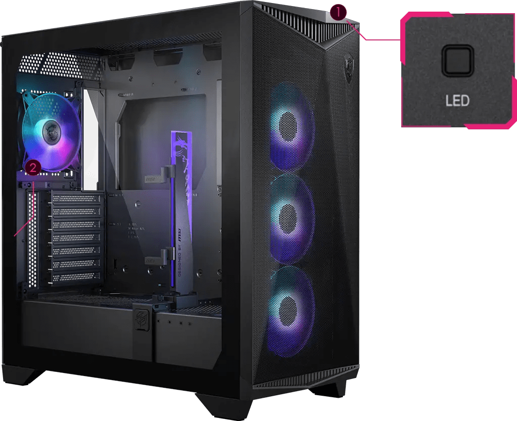 MSI MPG Gungnir 300R ARGB Airflow Mid Tower Gaming Case