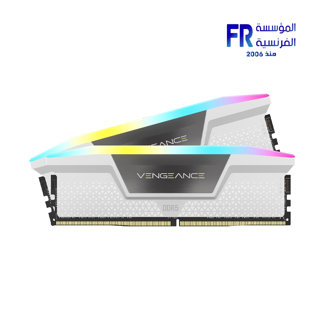 Corsair Vengeance RGB 32Gb (16Gbx2) DDR5 6000Mhz CL36 White Desktop Memory