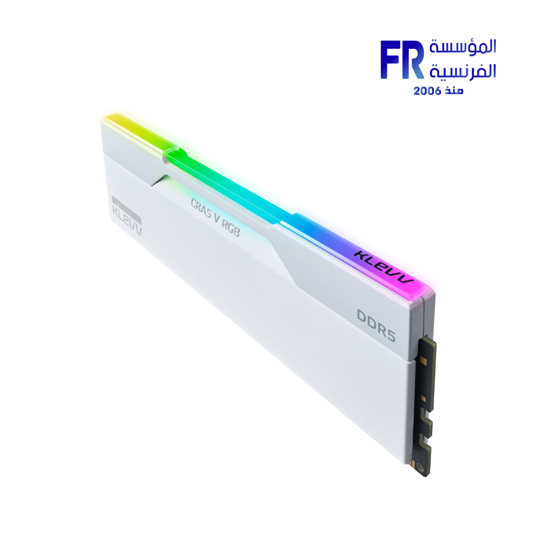 Klevv Cras V RGB 32GB (2x16GB) DDR5 6400MHz CL30 White Desktop Memory