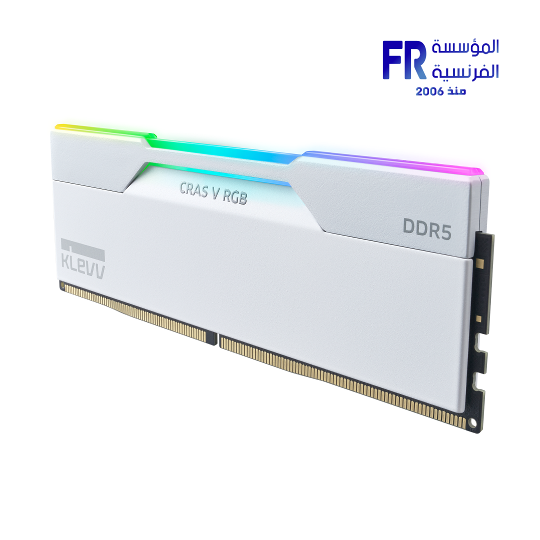 Klevv Cras V RGB 32GB (2x16GB) DDR5 6400MHz CL30 White Desktop Memory