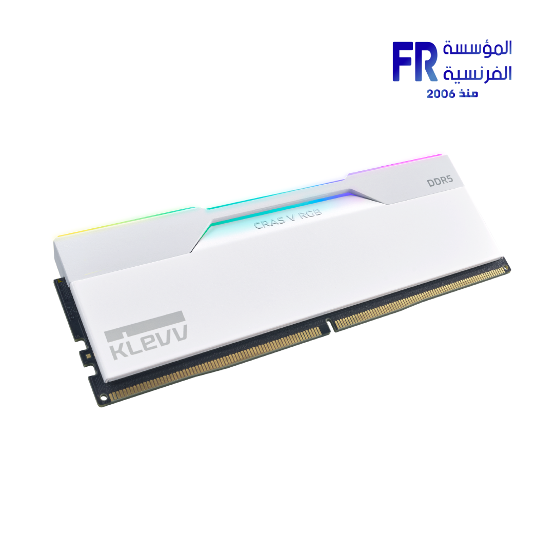 Klevv Cras V RGB 32GB (2x16GB) DDR5 6400MHz CL30 White Desktop Memory
