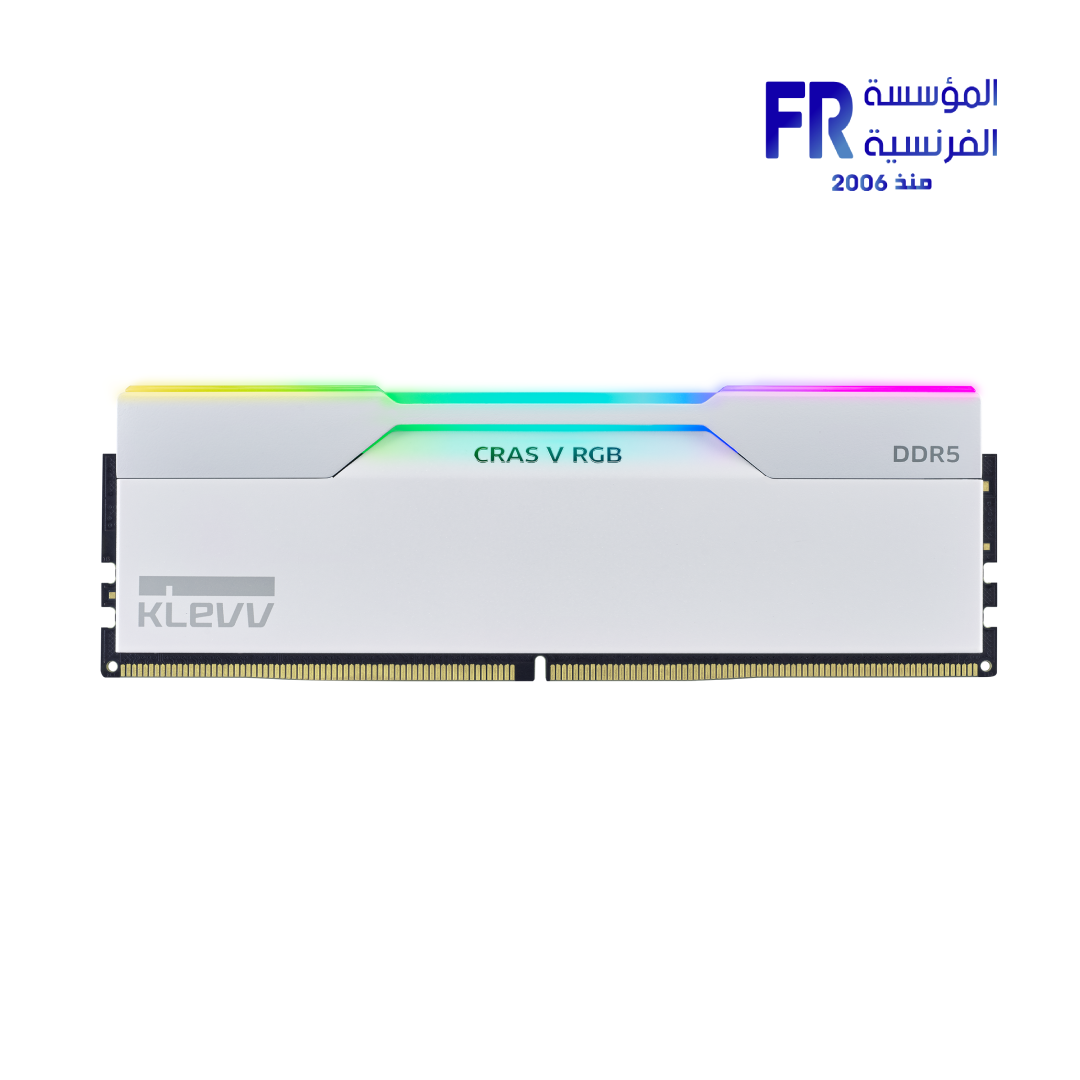 Klevv Cras V RGB 32GB (2x16GB) DDR5 6400MHz CL30 White Desktop Memory