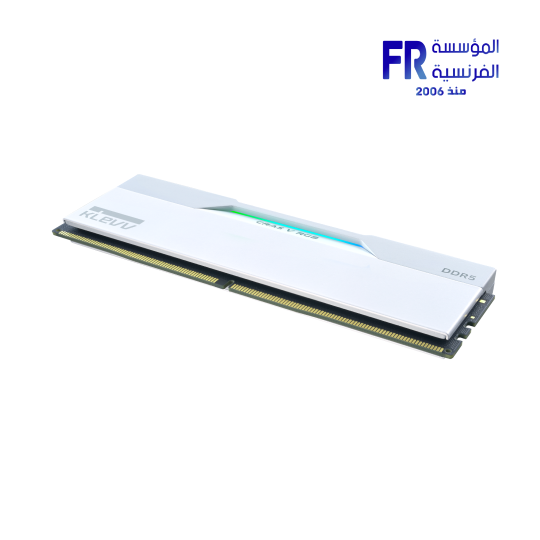 Klevv Cras V RGB 32GB (2x16GB) DDR5 6400MHz CL30 White Desktop Memory