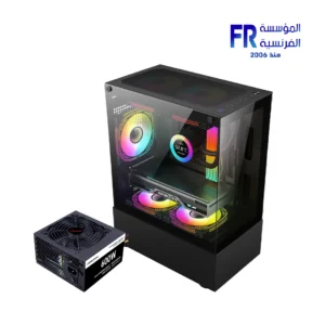 Arktek 33 Black + 600W Mid Tower Case