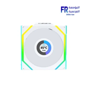 Lian Li UNI Fan SL Wireless LCD 120 Reverse Blade ARGB 3 Fans White With 2.4 GHz Wireless Controller Fan