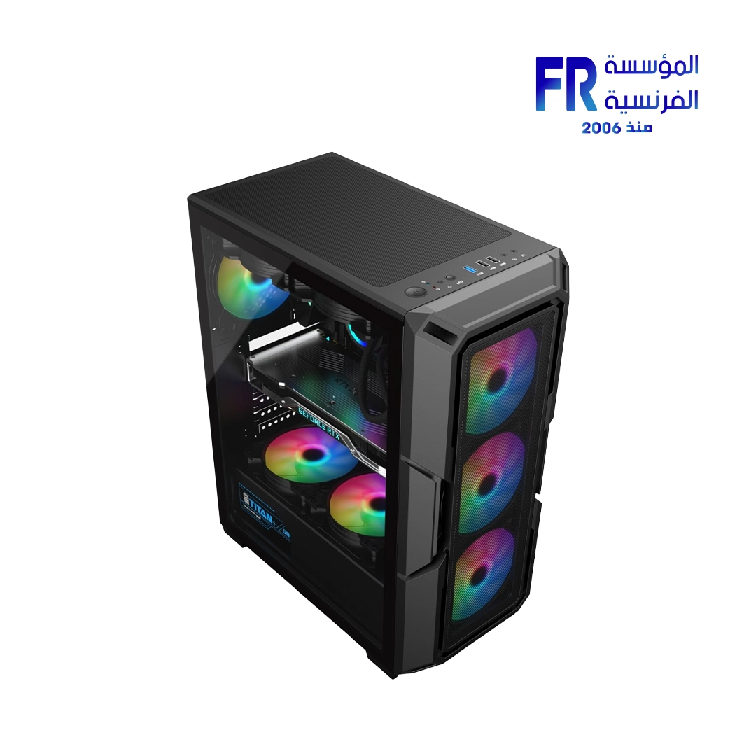 Arktek NOVA BLACK + 750W Mid Tower Case