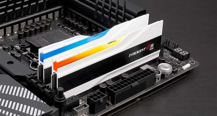 G Skill Trident Z5 RGB 32Gb (2x16Gb) DDR5 7200Mhz CL34 White Desktop Memory