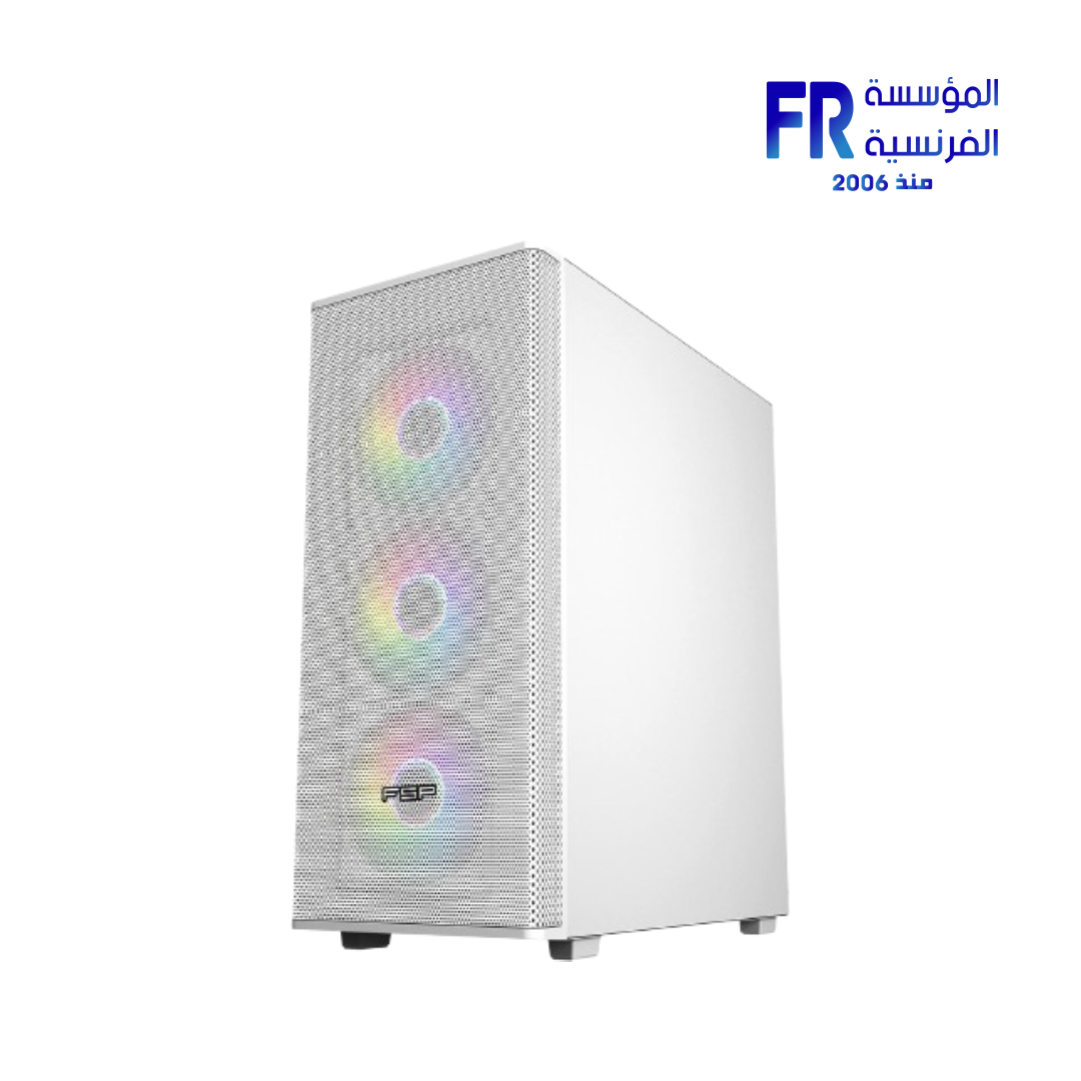 FSP CMT196 Tempered Glass ARGB White Mid Tower Case