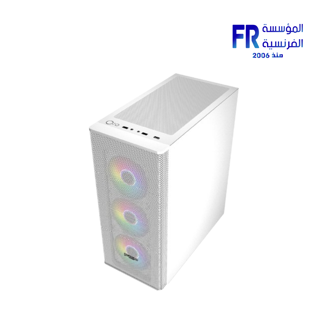 FSP CMT196 Tempered Glass ARGB White Mid Tower Case