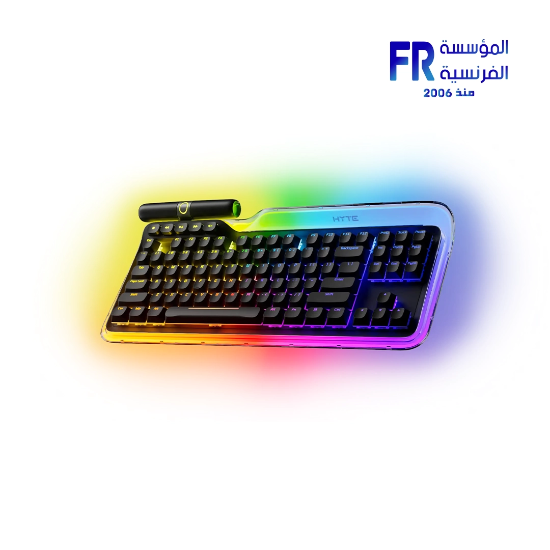 HYTE Keeb TKL Fluffy Lavender Linear Switch Gasket Mounted Hot Swappable qRGB Wired Mechanical Gaming Keyboard