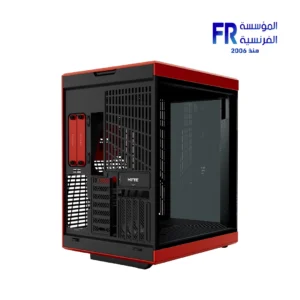 HYTE Y70 Touch Infinite Panoramic Glass with 14.9 Inch 2.5K IPS Touchscreen 4 Slot Vertical GPU Dual Chamber Black Cherry Mid Tower Case