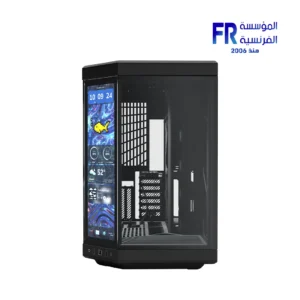 HYTE Y70 Touch Infinite Panoramic Glass with 14.9 Inch 2.5K IPS Touchscreen 4 Slot Vertical GPU Dual Chamber Mid Tower Case