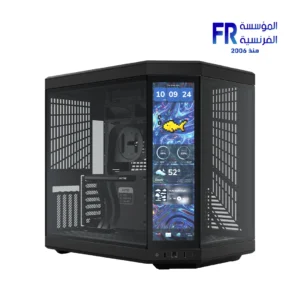 HYTE Y70 Touch Infinite Panoramic Glass with 14.9 Inch 2.5K IPS Touchscreen 4 Slot Vertical GPU Dual Chamber Mid Tower Case