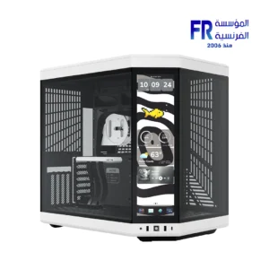 HYTE Y70 Touch Infinite Panoramic Glass with 14.9 Inch 2.5K IPS Touchscreen 4 Slot Vertical GPU Dual Chamber Panda Mid Tower Case