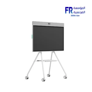 Logitech Rally Board 65 with Cart All in One 65 Inch 4K Touchscreen AI White Video Conferencing Device