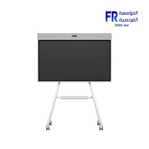 Logitech Rally Board 65 with Cart All in One 65 Inch 4K Touchscreen AI White Video Conferencing Device